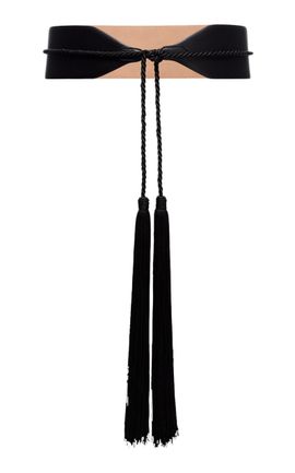 ALAÏA ALAÏA Tasseled Leather Bustier Belt