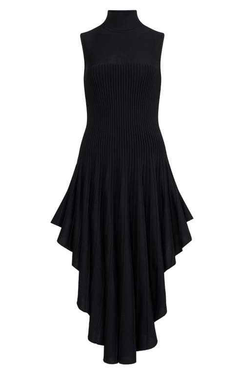Alaïa Alaïa Triangle Mock Neck 3D Sculpting Knit Dress