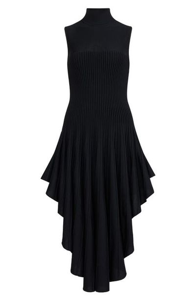 Alaïa Alaïa Triangle Mock Neck 3D Sculpting Knit Dress