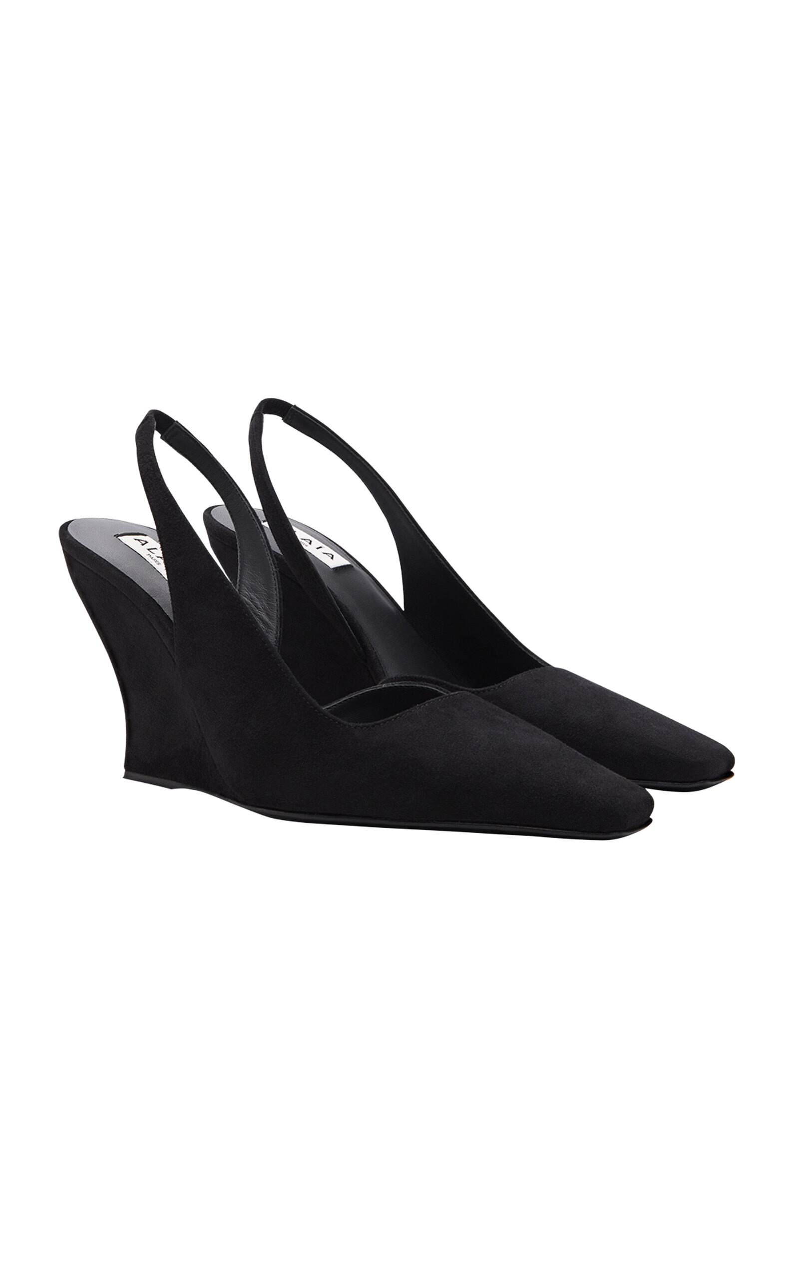 ALAÏA ALAÏA Wave Suede Slingback Pumps