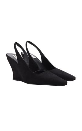 ALAÏA ALAÏA Wave Suede Slingback Pumps