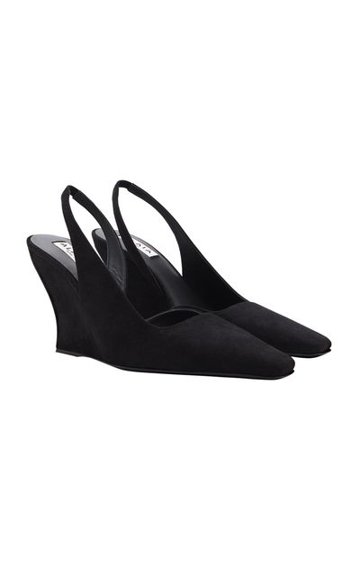 ALAÏA ALAÏA Wave Suede Slingback Pumps