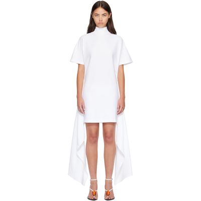 ALAÏA ALAÏA White Cotton Jersey T-shirt Minidress