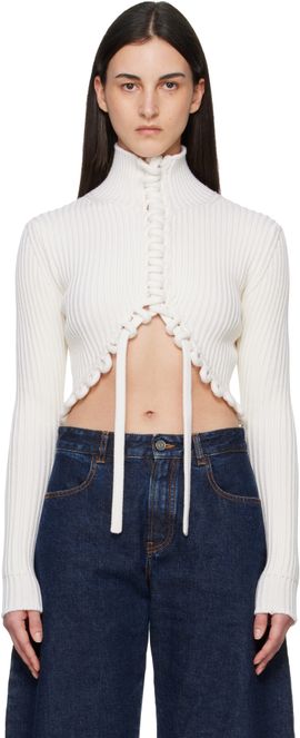 ALAÏA ALAÏA White Cropped Sweater