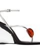 ALAÏA ALAÏA White Invisible Jewel Wedge Heeled Sandals - 1