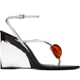 ALAÏA ALAÏA White Invisible Jewel Wedge Heeled Sandals