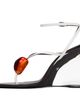 ALAÏA ALAÏA White Invisible Jewel Wedge Heeled Sandals - 3