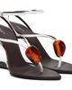 ALAÏA ALAÏA White Invisible Jewel Wedge Heeled Sandals - 4