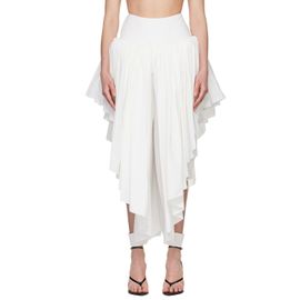 ALAÏA ALAÏA White Nylon Maxi Petticoat Midi Skirt
