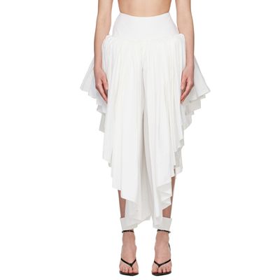 ALAÏA ALAÏA White Nylon Maxi Petticoat Midi Skirt