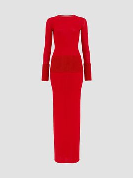 ALAÏA ALAÏA Women's Multi-Gauge Wool Body-Con Maxi Dress