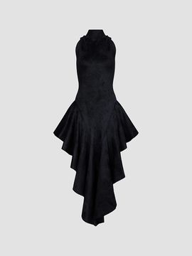 ALAÏA ALAÏA Women's Pointed Tailored Velvet Midi Dress