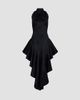 ALAÏA ALAÏA Women's Pointed Tailored Velvet Midi Dress - 2