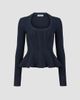 ALAÏA ALAÏA Women's Rib-Knit Peplum Top - 2