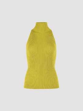 ALAÏA ALAÏA Women's Rib-Knit Turtleneck Top