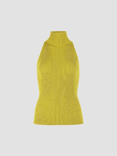 ALAÏA ALAÏA Women's Rib-Knit Turtleneck Top
