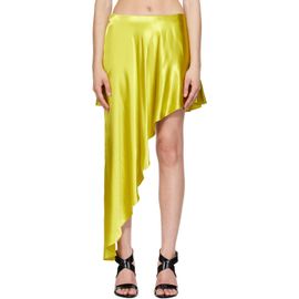 ALAÏA ALAÏA Yellow Pointed Satin Miniskirt
