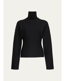 ALAÏA Cinched Wool-Blend Sweater