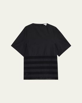 ALAÏA Embroidered Cotton Mini Round Dress