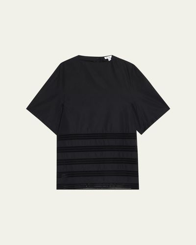 ALAÏA Embroidered Cotton Mini Round Dress
