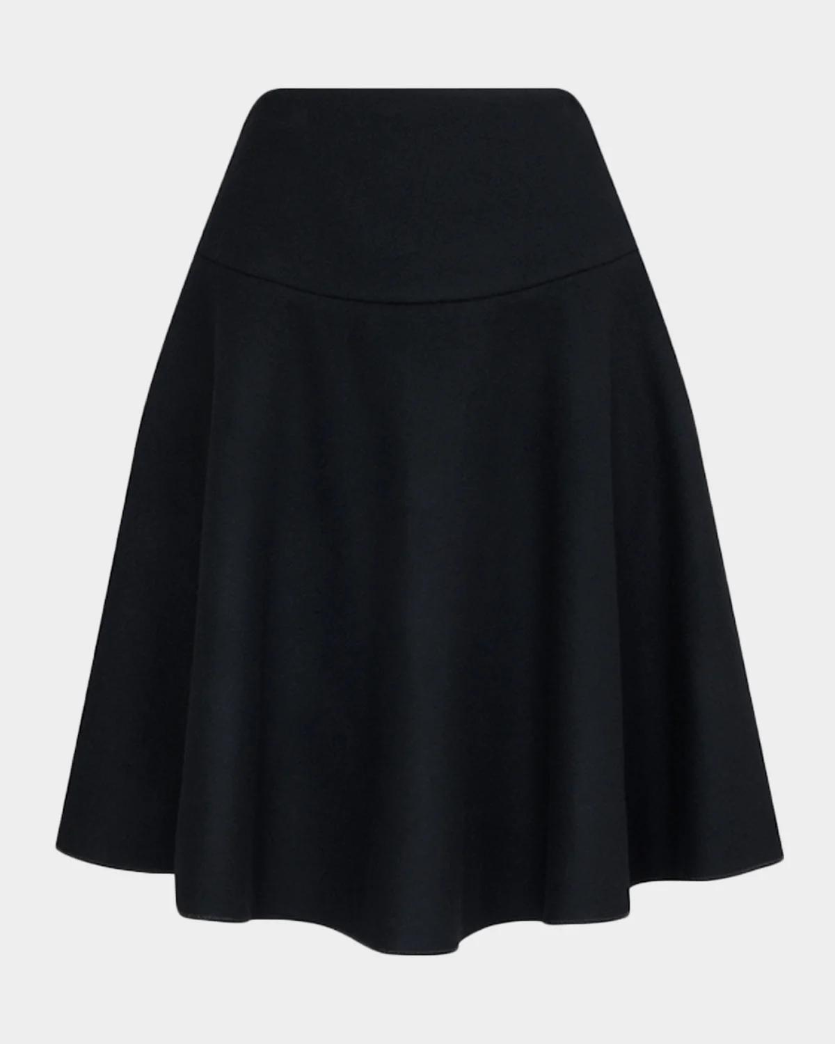 ALAÏA Felted Wool Skater Skirt