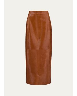 ALAÏA Leather Maxi Pencil Skirt