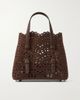 ALAÏA Mina laser-cut leather top-handle bag - 1