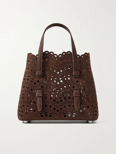 ALAÏA Mina laser-cut leather top-handle bag