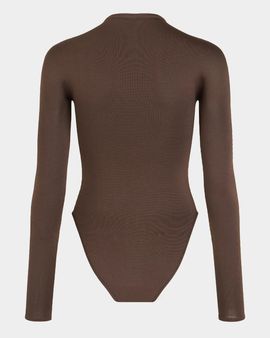 ALAÏA Semi-Sheer Mock-Neck Bodysuit