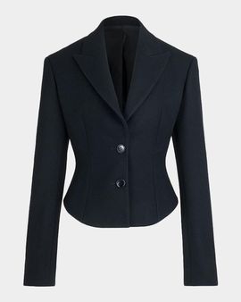 ALAÏA Tailored Felted Wool Blazer