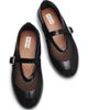 Alaïa Women's Ballerina Fishnet Rubber Flats - 4