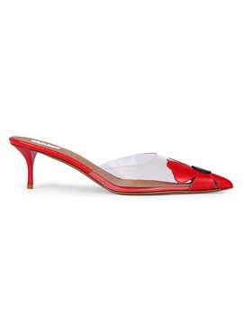 Alaïa Women's Bloom 60MM Flower-Appliqué Leather Mules