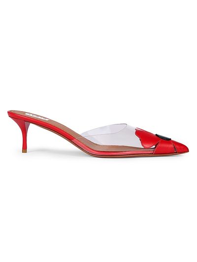 Alaïa Women's Bloom 60MM Flower-Appliqué Leather Mules