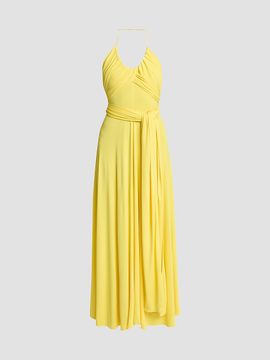 Alaïa Women's Cross Fluid Jersey Maxi Dress