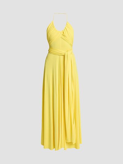 Alaïa Women's Cross Fluid Jersey Maxi Dress