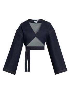 Alaïa Women's Denim Wrap Jacket