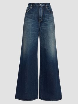 Alaïa Women's Faded High-Rise Palazzo Jeans