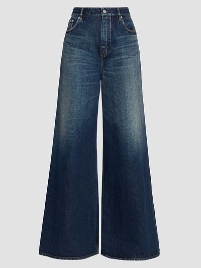 Alaïa Women's Faded High-Rise Palazzo Jeans