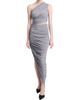 Alaïa Women's Ruched Jersey Asymmetric Cut-Out Maxi Dress - 2