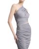 Alaïa Women's Ruched Jersey Asymmetric Cut-Out Maxi Dress - 5