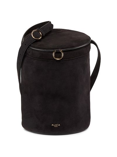 Alaïa Women's Structured Suede Cylinder Shoulder Bag