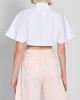 Alaïa Women's Turtleneck Cotton Jersey Crop T-Shirt - 3