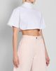 Alaïa Women's Turtleneck Cotton Jersey Crop T-Shirt - 4
