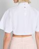 Alaïa Women's Turtleneck Cotton Jersey Crop T-Shirt - 5