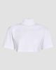 Alaïa Women's Turtleneck Cotton Jersey Crop T-Shirt - 6