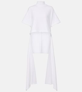 Alaia AlaÃ¯a Asymmetric cotton-blend jersey T-shirt