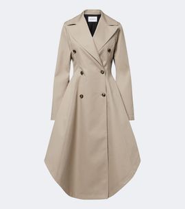 Alaia Alaïa Asymmetric cotton poplin coat