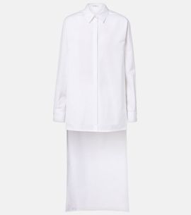 Alaia AlaÃ¯a Asymmetric cotton poplin shirt