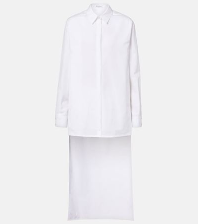 Alaia AlaÃ¯a Asymmetric cotton poplin shirt