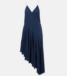 Alaia Alaïa Asymmetric jersey slip dress